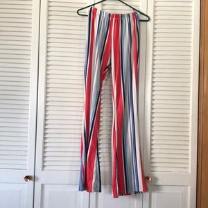 Striped high waisted hippie pants